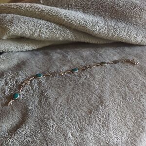 Vtg Sterling Silver and Turquoise Bracelet